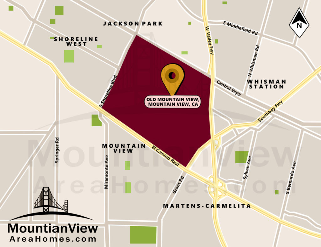Homes for Sale in Old Mountain View, Mountain View, CA